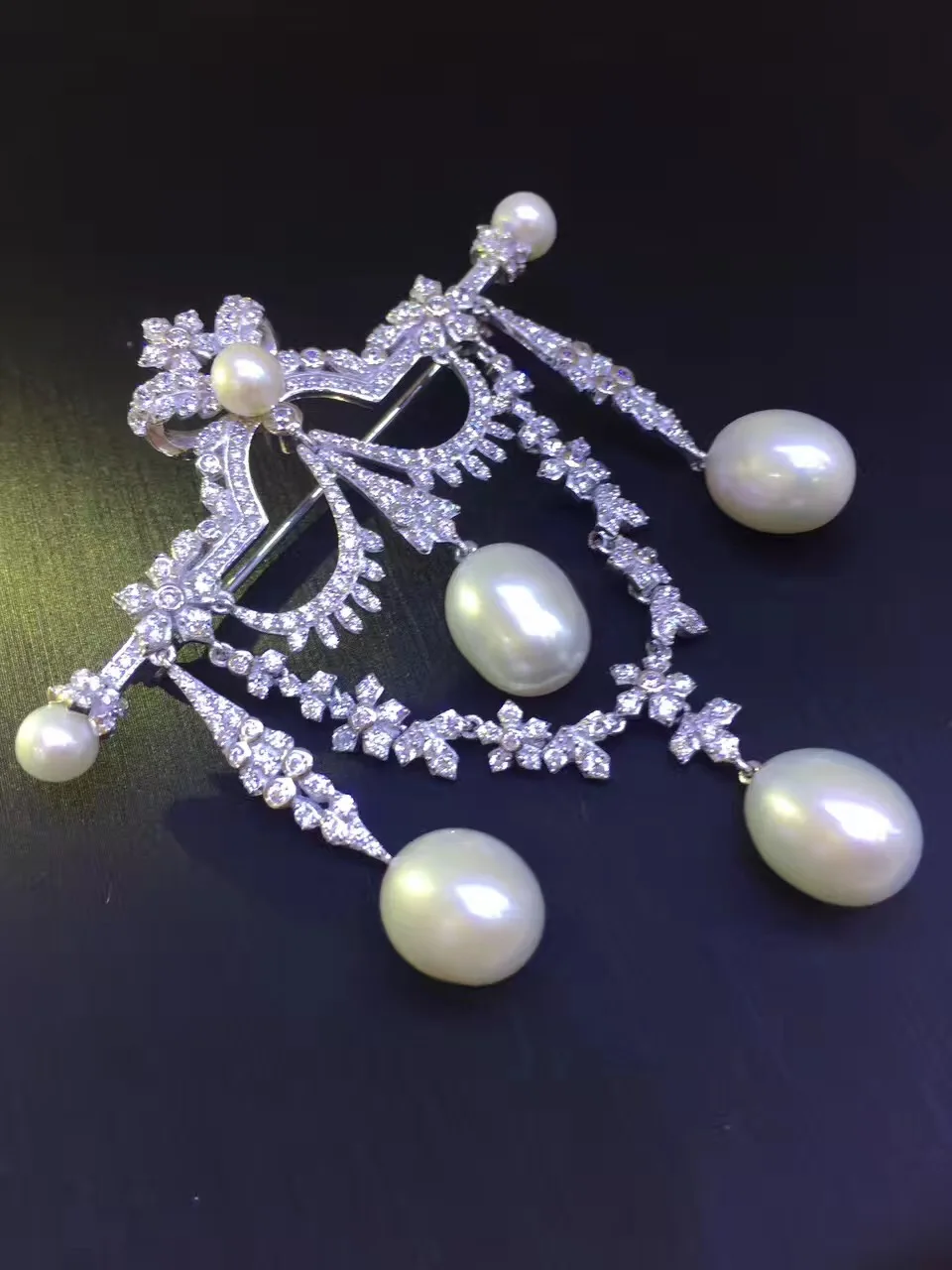 Натуральная брошь с жемчугом пресной воды, серебро 925 пробы с кубическим цирконием, винтажная форма слезы Виктории, бесплатная доставка.