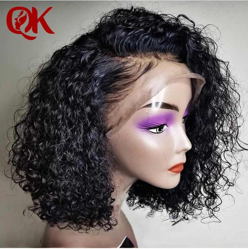 QueenKing фронтальный парик 250% плотность вьющиеся волосы свободная часть prepucked
