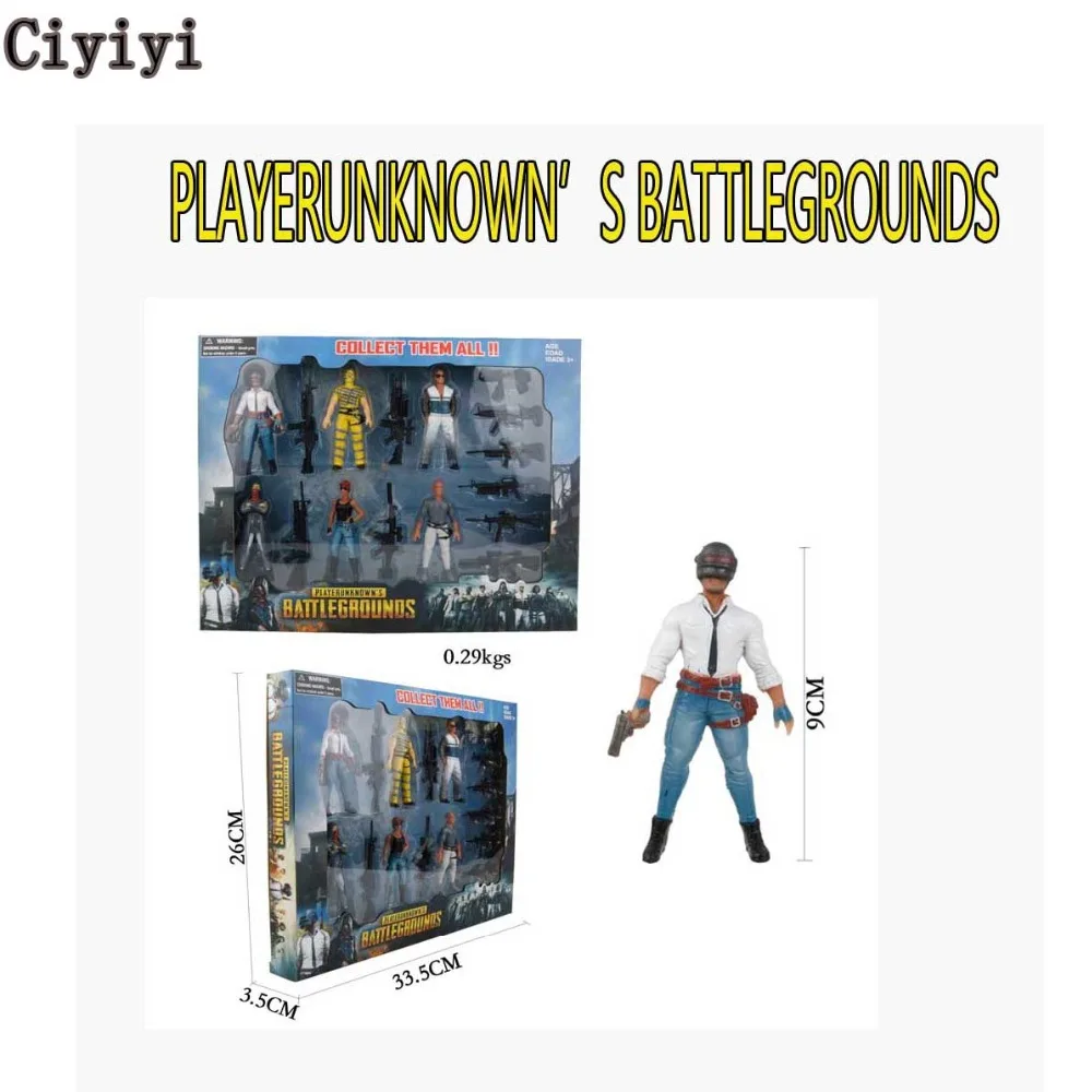 8 шт./лот Playerunknown's Battlegrounds аниме фигурка игрушка мультфильм PUBG есть курица
