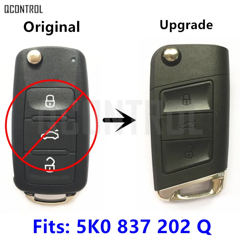 QCONTROL 5K0 837 202 Q автоматический дистанционный ключ для VW/VOLKSWAGEN