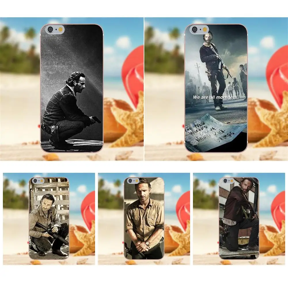 The Walking Dead Rick Grimes Популярный чехол для iPhone 4S 5S 5C SE 6S 7 8 Plus X Galaxy Note 5 6 S9+ Grand Core Prime Alpha on.