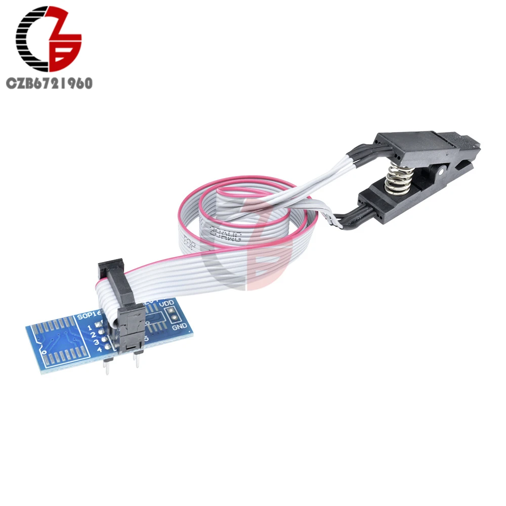 1 комплект SOIC8 SOP8 SOP чип формата Flash IC тестовый зажим разъем Adpter BIOS 24 25 93