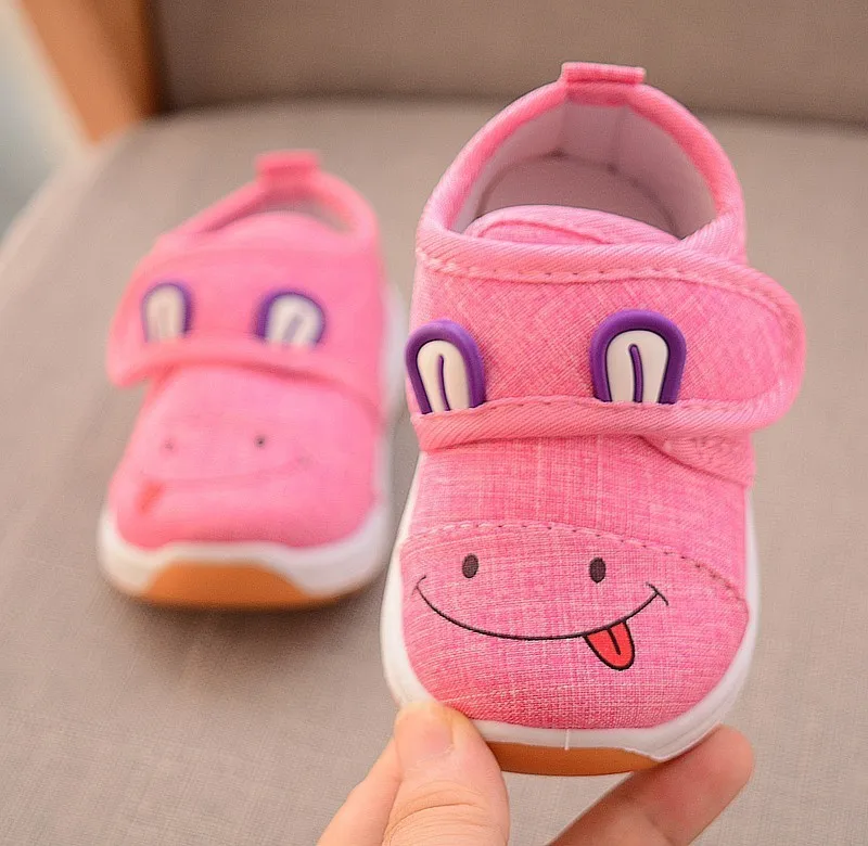 New Lovely Cartoon Baby First Walkers Infant Boys Girls Crib Shoes Cotton Fabric Anti-slip Bottom Casual for |