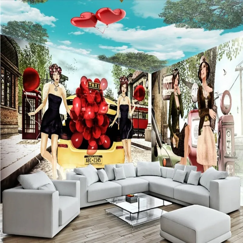 Обои для стен 3 d красивые автомобильные обои гостиной спальни декоративные