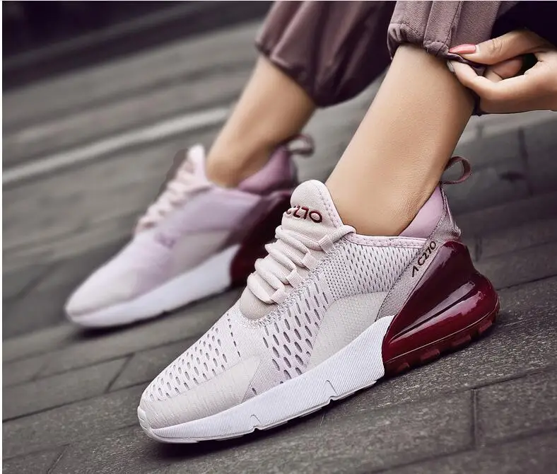 NIPKO Sports Casual Shoes Fashion MEN Women Lovers Sneakers Breathable Mesh air cushion Walking Shoes Lace Up Flat Shoes 36-47