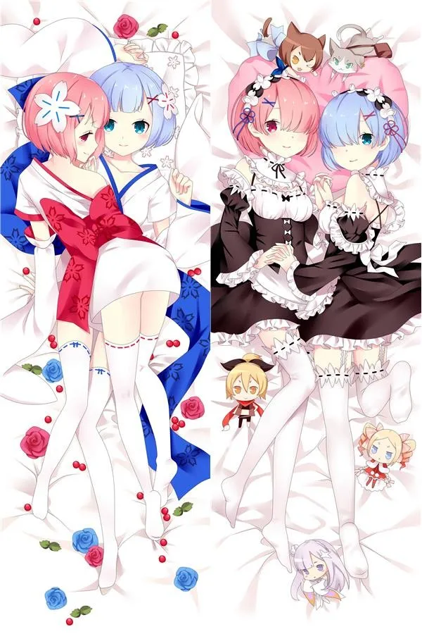 Японское аниме Re: Zero Hajimeru Isekai Seikatsu Rem Ram обнимающий тело наволочка чехол Прямая поставка Dakimakura Otaku