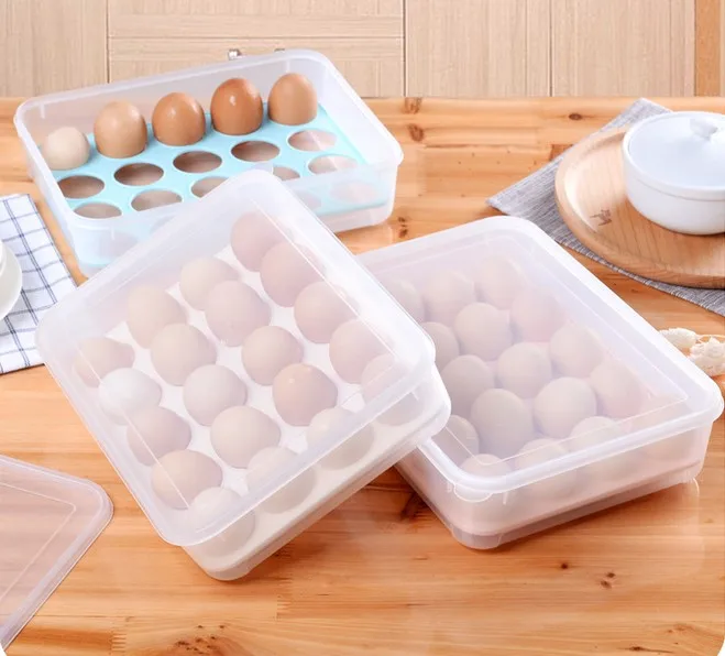 1PC Plastic Egg Kitchen egg Storage Box 20 Grid Eggs Holder Stackable Freezer Organizers Container LF 059 | Дом и сад