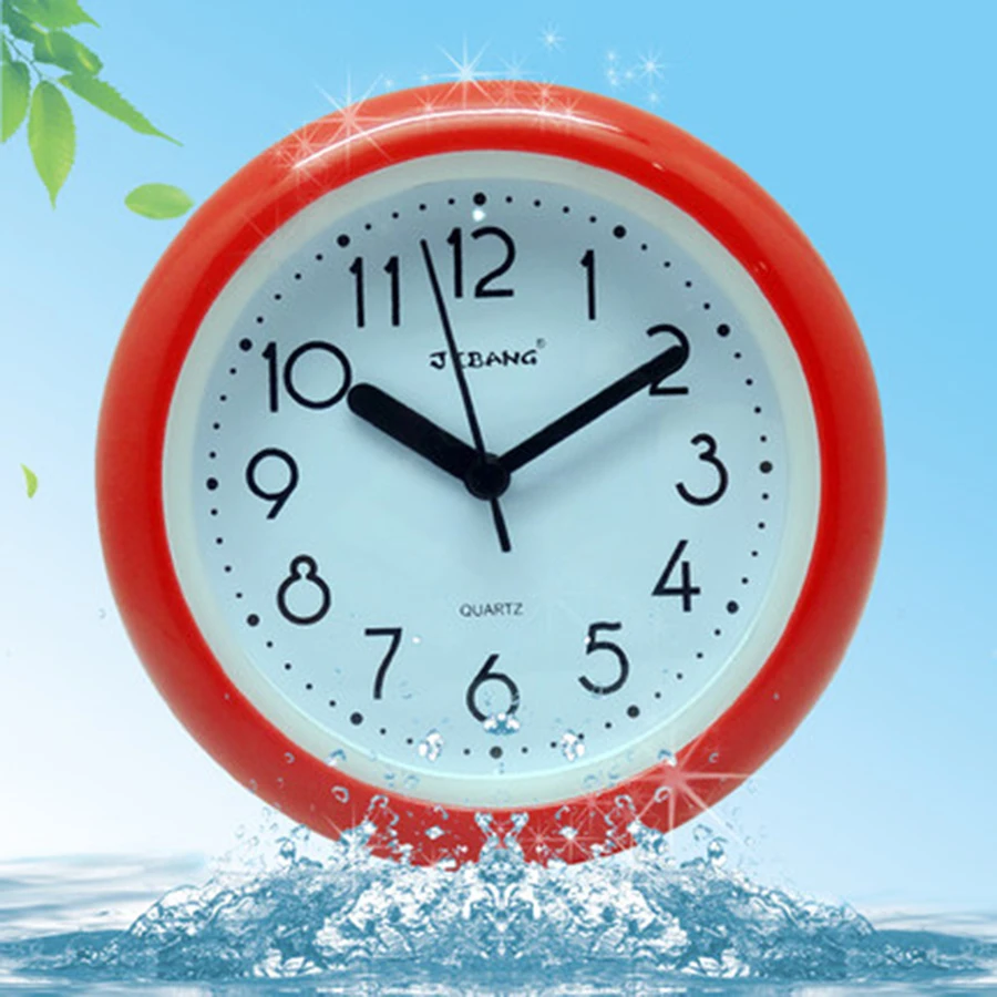 Детские милые бесшумные настенные часы для ванной комнаты маленькие Oclock