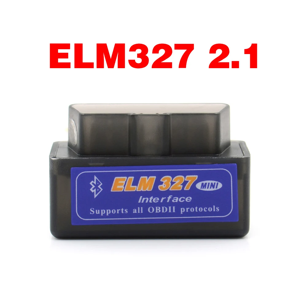 Диагностический инструмент считыватель кодов ELM 327 V2.1 чип мини ELM327 по лучшей цене - Цвет: Черный