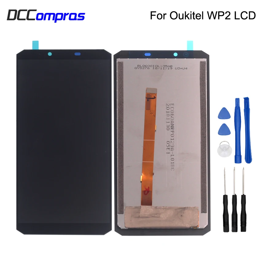 Оригинальный ЖК дисплей для Oukitel WP2 кодирующий преобразователь сенсорного экрана в сборе телефонов