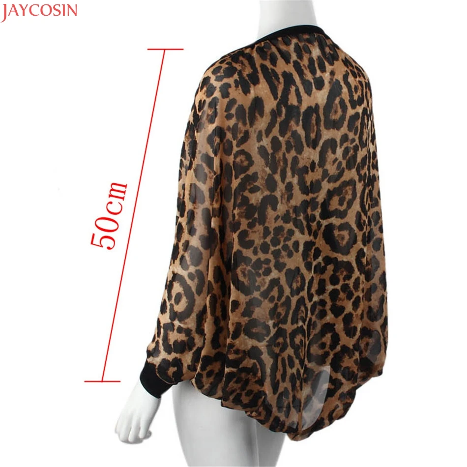 Autumn Winter Long Cardigan Sweater Women 2020 New Sleeve Cardigans Female Outerwear Coat Crochet Sweaters Leopard Print | Женская