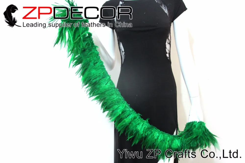 Zpdecor 700-800 штук/комплект 4-6 дюймов яркая Келли зеленая фиалка "петушиные перья" натянутая для специальных выступлений и DIY