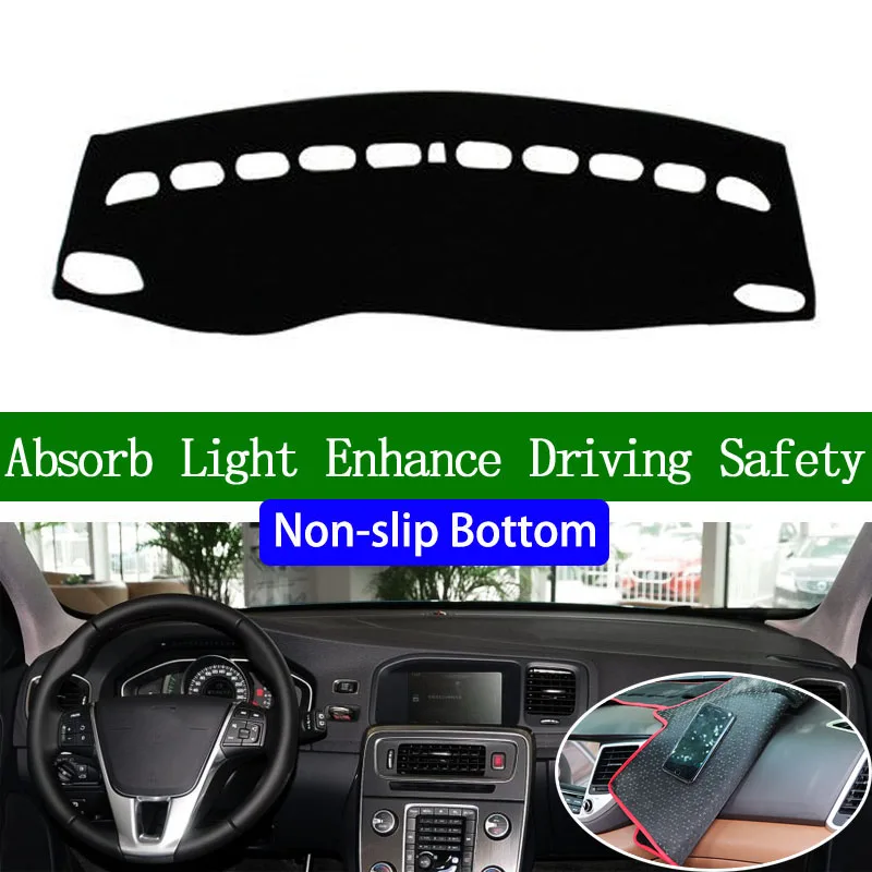 

For volvo S60 V60 2013 2014 2015 2016 2017 Non-slip Bottom Dashboard Cover Car Decals Car Stickers Interior Car Accessories
