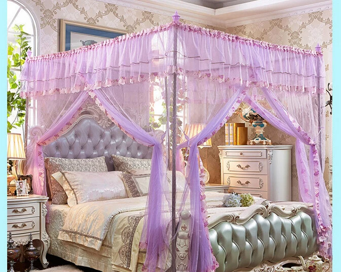 1 шт. красивая сетка для кровати украшение комнаты розового и фиолетового цвета