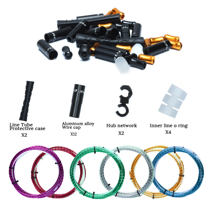 

MTB Aluminum Alloy Bamboo CNC Brake and Shift Cable Road Bike Floding Wires Brake Line Shift Cable Hose 2000mm Tube