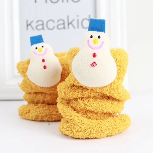1 Kacakid/зимние детские коралловые бархатные носки для маленьких девочек, рождественские нескользящие носки с героями мультфильмов детские плотные носки для сна,# 403ssy - Цвет: 1