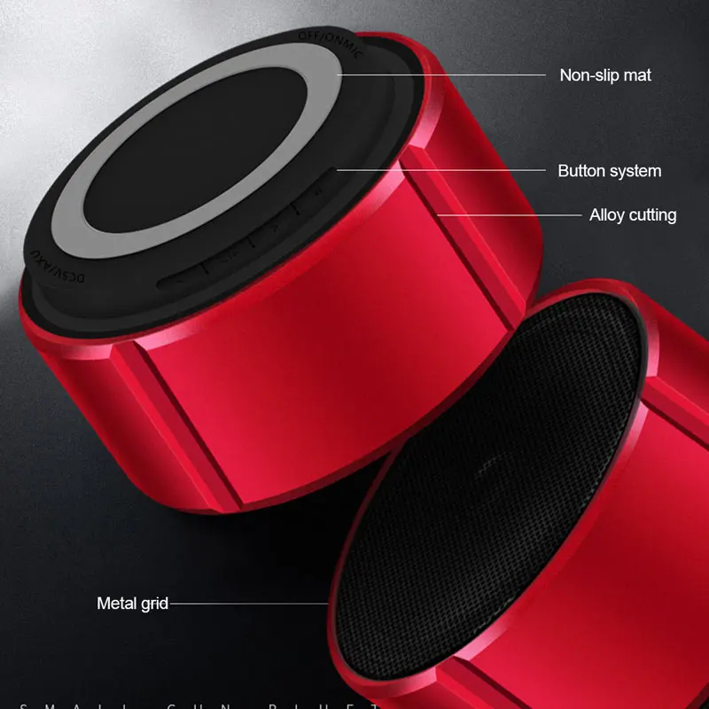 Беспроводной Bluetooth динамик портативный уличный сабвуфер MP3 мини с микрофоном