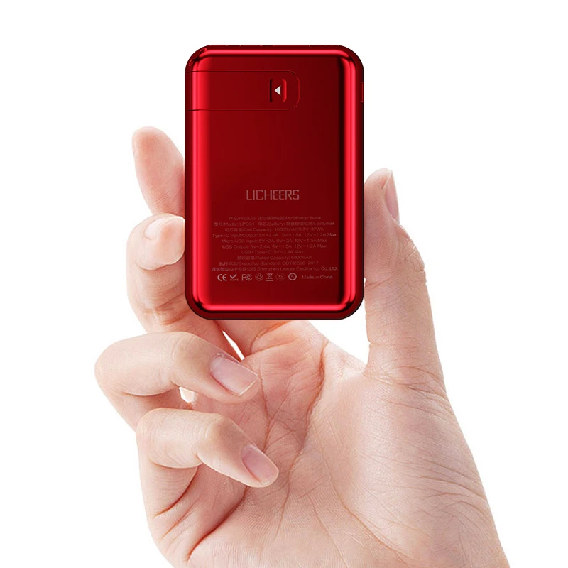 LINGCHEN 10000mA мини банк питания PD 3 0 быстрое зарядное устройство для iPhone Xiaomi Mi 9 Huawei