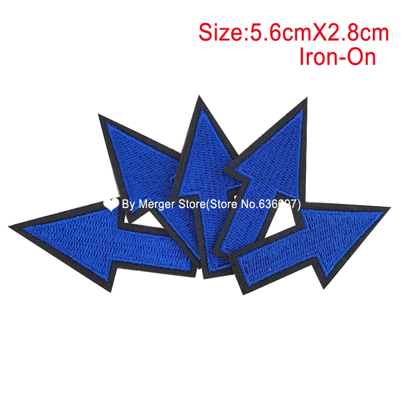 5 шт./синяя стрела для одежды железная вышитая аппликация аксессуары DIY нашивки