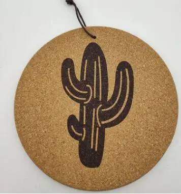 cactus 19x1 см новые круглые простые Нескользящие пробковые подстаканники коврик для напитков чайный коврик деревянная подставка для чаши коврик для горшка теплоизоляция - Цвет: cactus