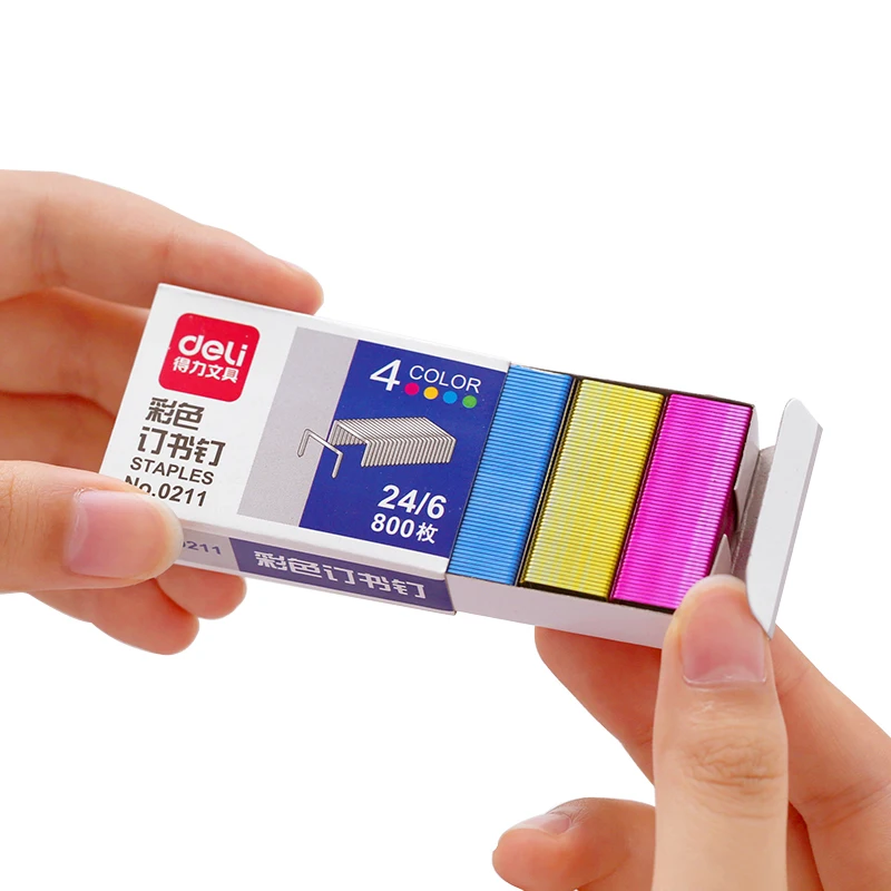 

1PCS Solid Color Manual Stapler 24/6 Stainless Steel Colored Staples Grapadora Stationery Office Accessories School Supplies