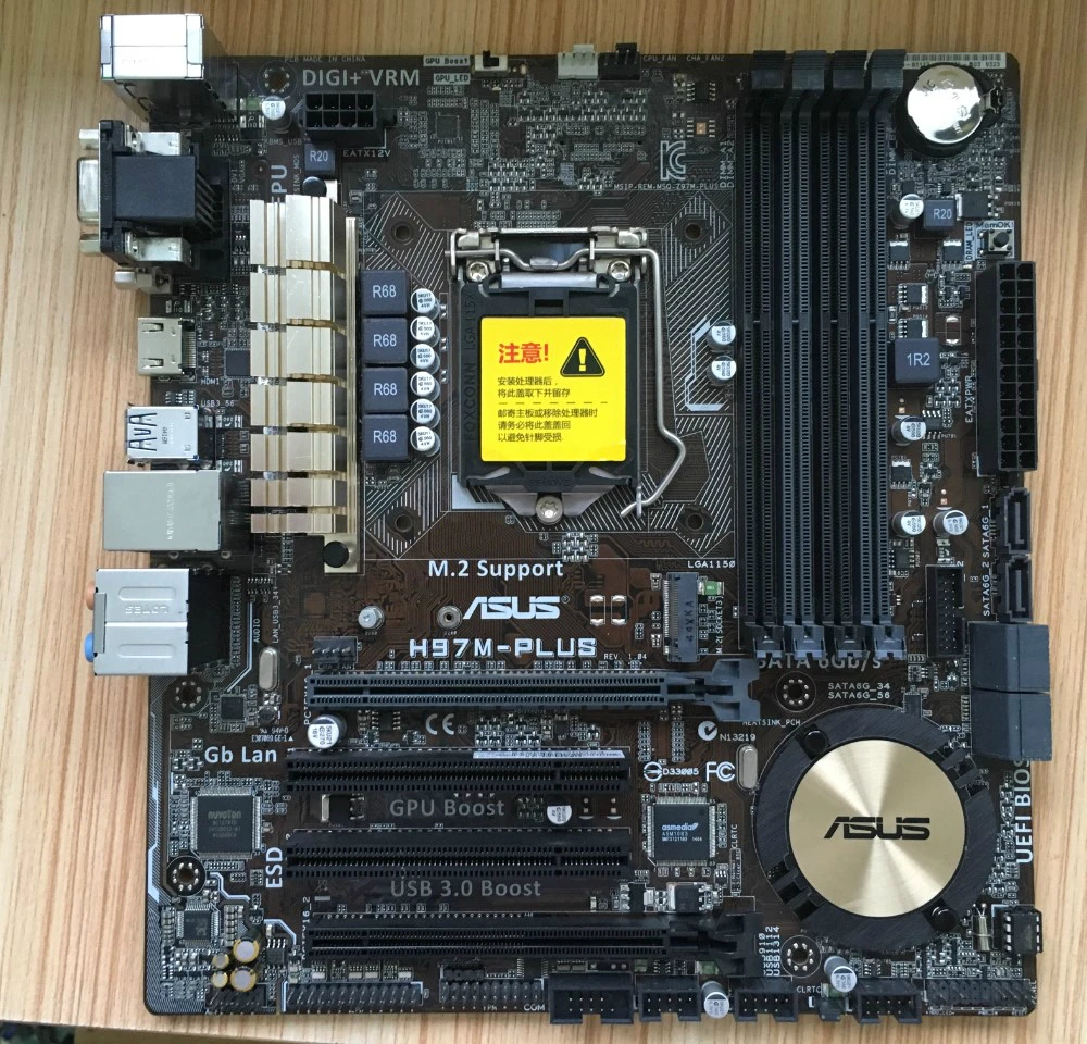 ASUS H97M PLUS настольная материнская плата DDR3 LGA 1150 твердотельная интегрированная USB3 0