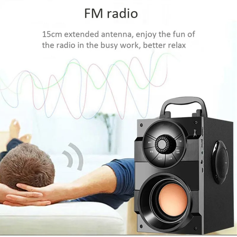 Портативный деревянный bluetooth динамик Беспроводная аудиосистема 3d объемный