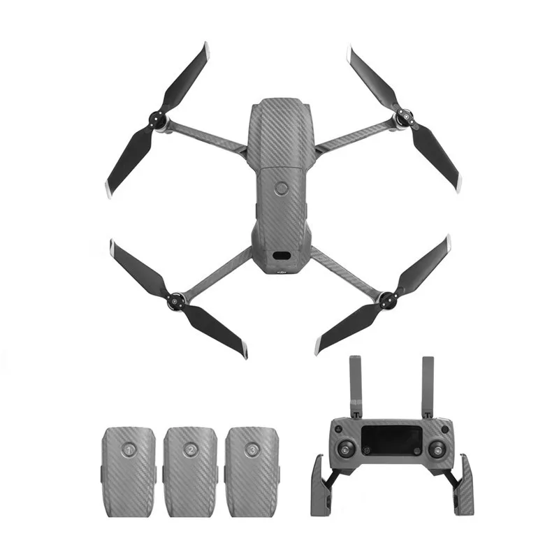 Серый DJI Mavic 2 Pro стикер для дрона стикер для тела авиационный клей Углеродные наклейки Кожа для DJI Mavic 2 Zoom Drone аксессуары - Цвет: Серый