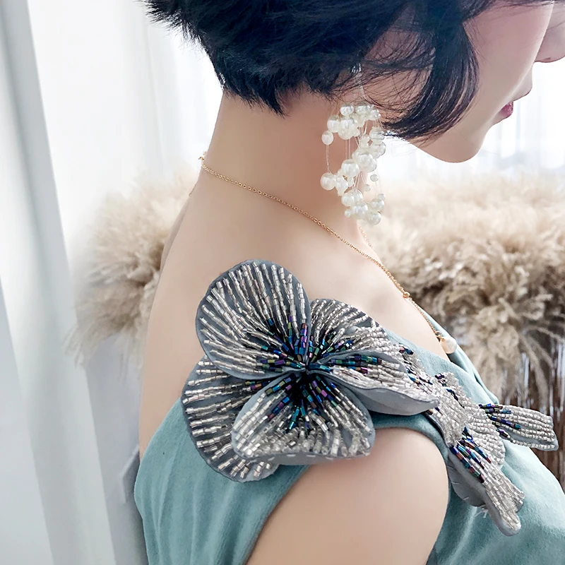 SSYFashion/новое вечернее платье для банкета элегантное павлиньевое голубое