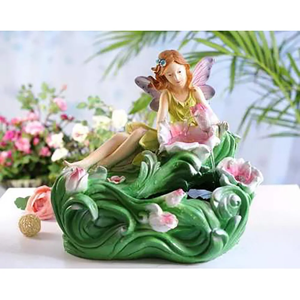 Водяной фонтан увлажнитель украшения подарок свадебный аквариум fairylady цветок Рождество Валентина любителей Ангел Европейский