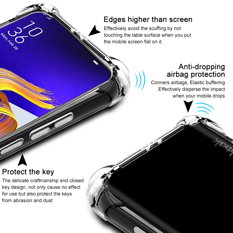 Imak Противоударная подушка безопасности чехол для Asus Zenfone 6 ZS630KL Мягкий