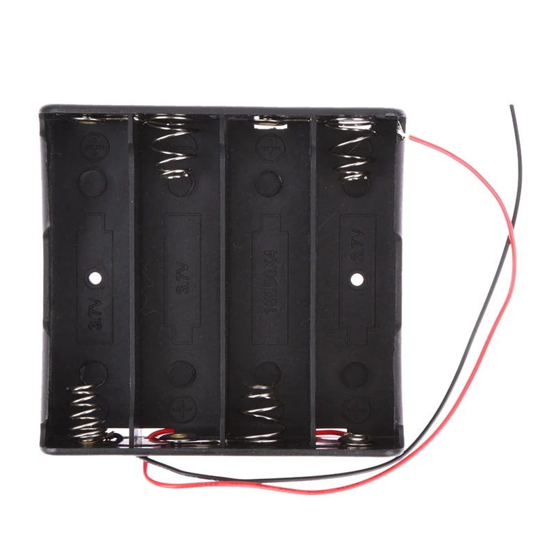 New Plastic 18650 Battery Storage Box Case 1 2 3 4 Slot Way DIY Batteries Clip Holder Container With Wire Lead For |