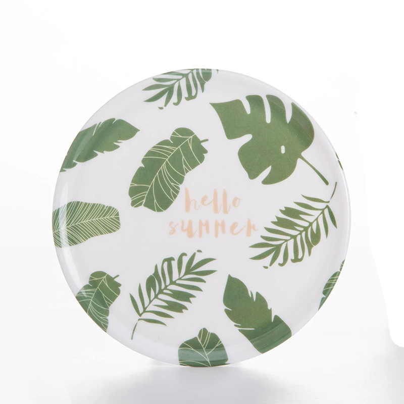 Melamine Imitation Porcelain Placemat Western-style Beautiful Round Anti-scalding Heat Insulation Pad Flamingo Tableware | Дом и сад