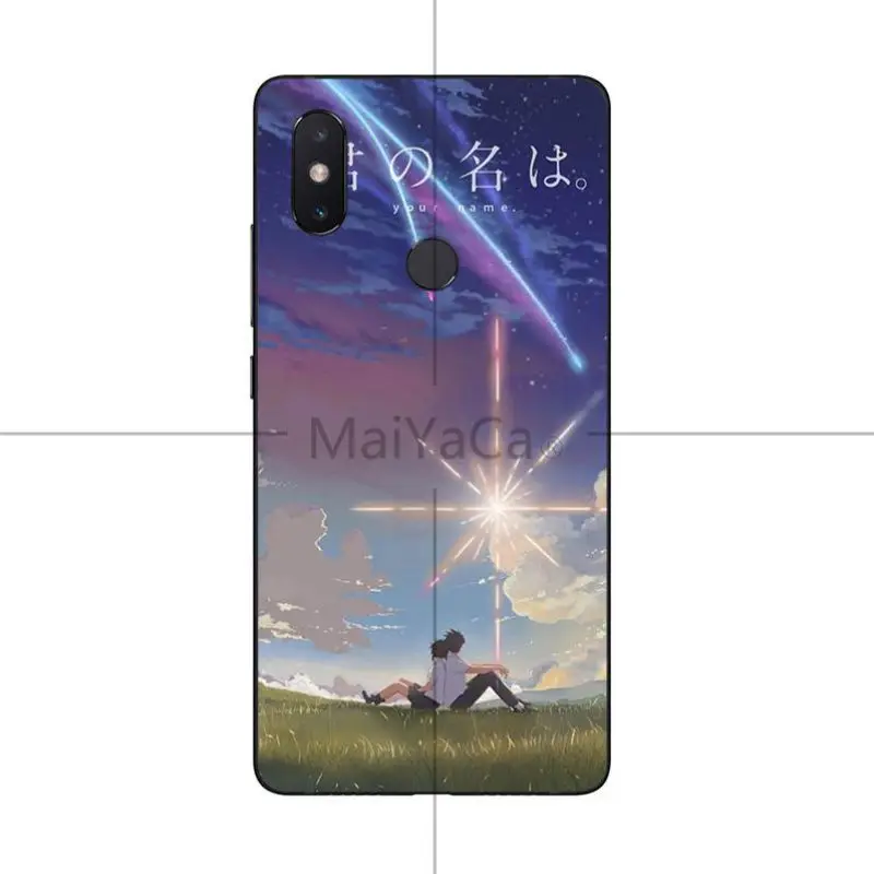 MaiYaCa ваше имя аниме черный мягкий силиконовый чехол Чехлы для Xiaomi Redmi 5plus 5 Note5 Mi8 mi6