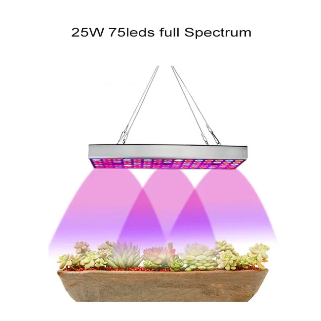 25W grow lamps 1000 Вт Светодиодный светильник для выращивания растений, панель для выращивания гидропонных растений, COB, полный спектр для комнатных рассады, палаток, теплиц, цветов, фитолампов - Испускаемый цвет: 25W grow lamps