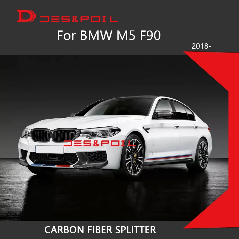 Разветвители для BMW новинка M5 F90 передний бампер из углеродного волокна губы