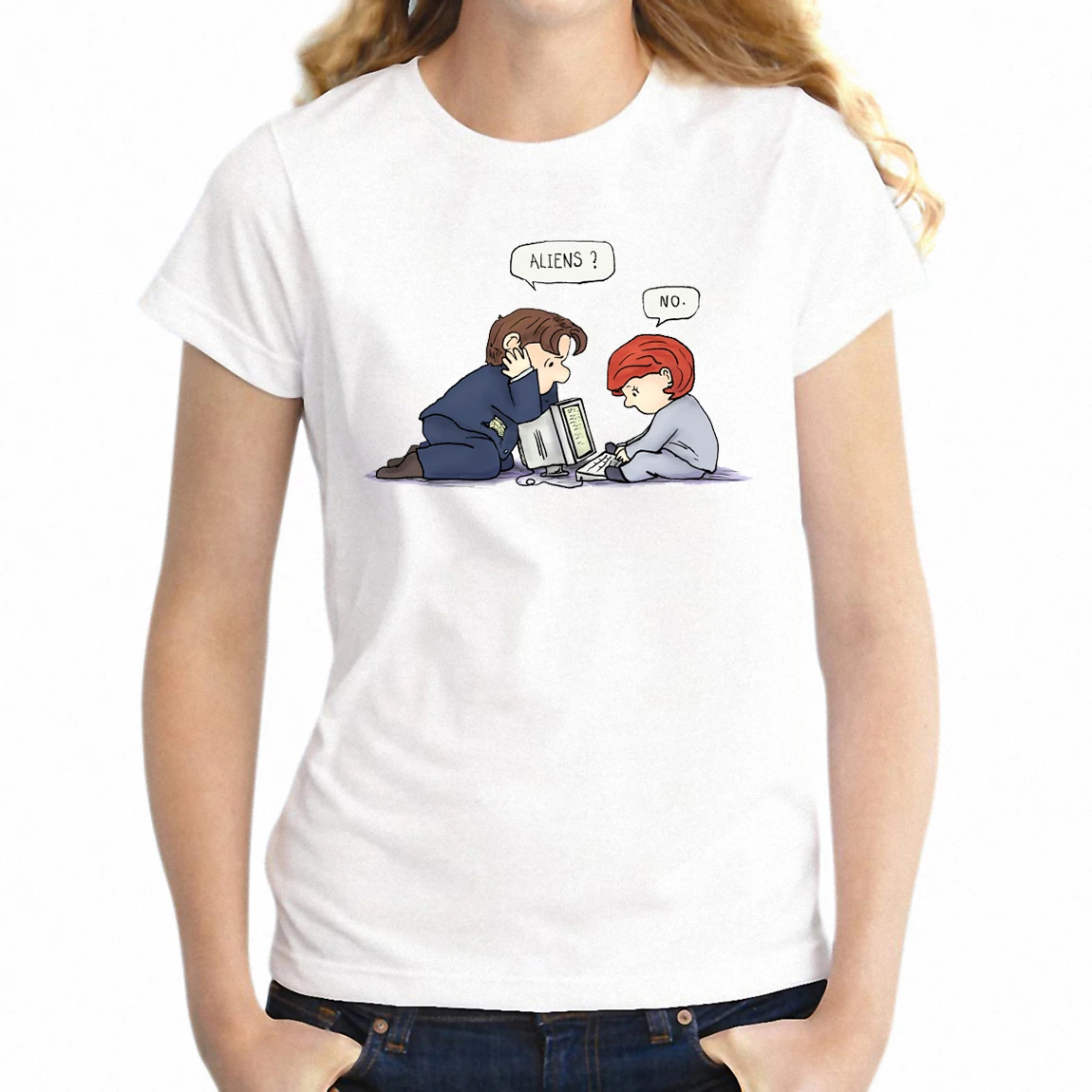 Новинка Женская футболка агент дана Скалли х файлдер мулдер It's Me научная