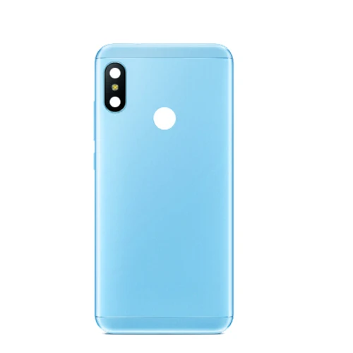Blue Чехол для Xiaomi mi A2 Lite/Red mi 6 Pro, задняя крышка для батареи, задняя крышка, корпус, металлическая дверь, держатель для карт, запасные части для ремонта - Цвет: Blue