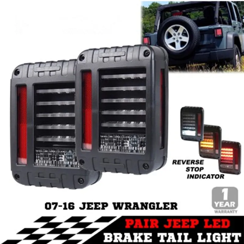 Пара 07-16 J eeep Wrangler JK светодиодный задний фонарь стоп-сигнал заднего сигнала с
