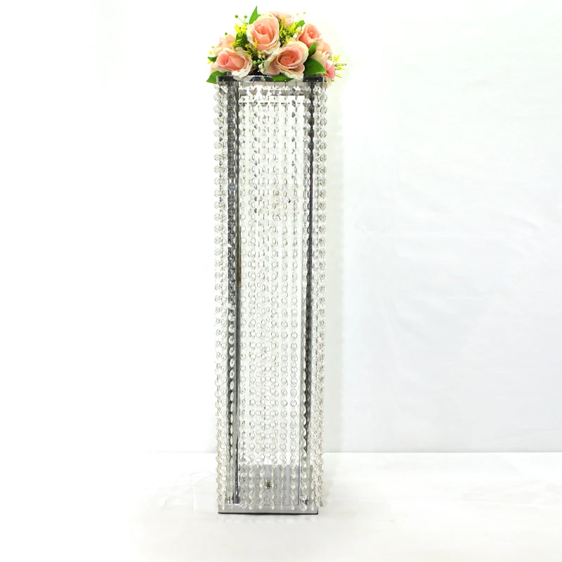 

80cm Silver Wedding Road Leads Wedding centerpiece,Crystal Pillar Banquet Supply