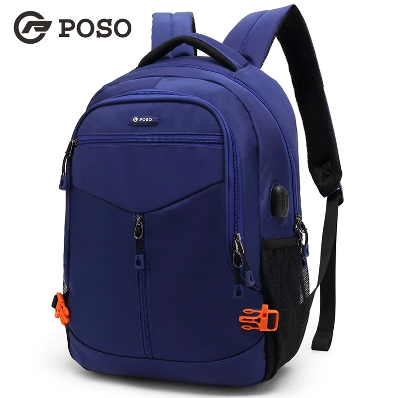 POSO новый модный 15 6-дюймовый USB рюкзак разборная Солнечная зарядка сумка для