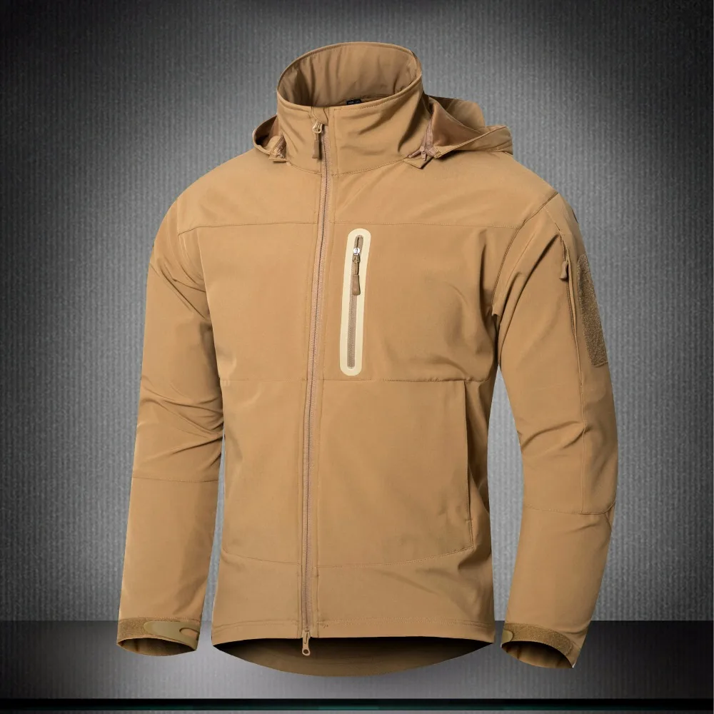 Уличный новый стиль мужская Мягкая оболочка из кожи акулы армейская тактическая