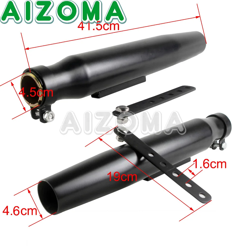 1 пара выхлопных труб для мотоцикла глушитель для Harley Yamaha XJR XS Honda CB 125 250 650 750 матовый черный глушитель