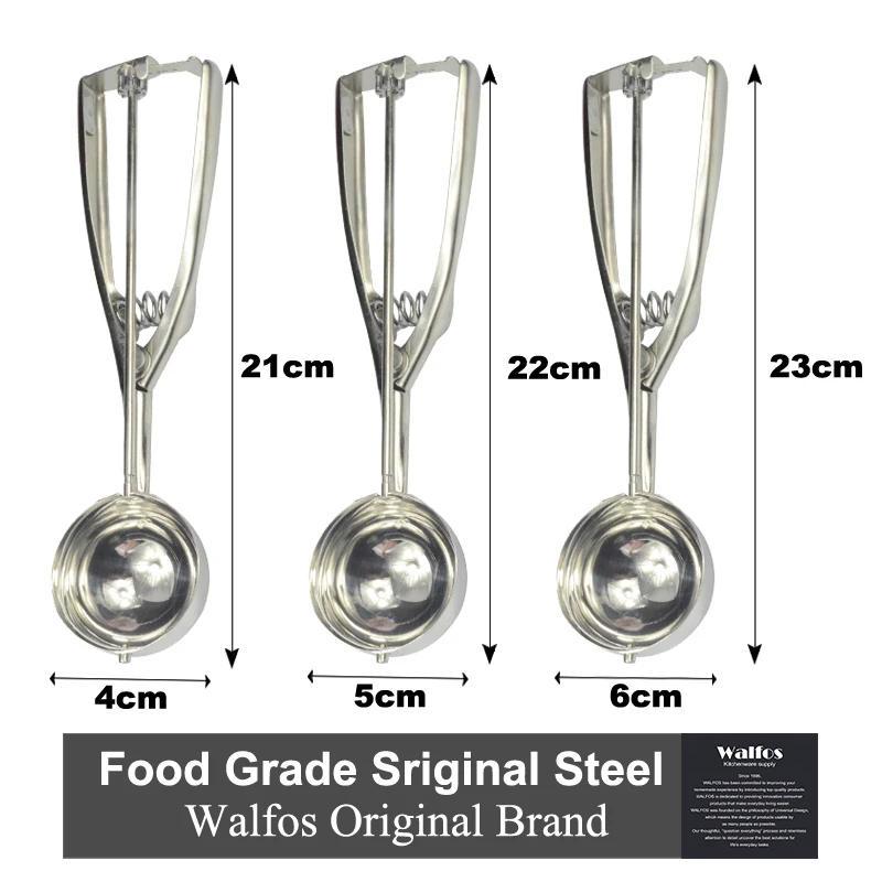 Кухонная ложка для мороженого картофеля из нержавеющей стали пружинная ручка