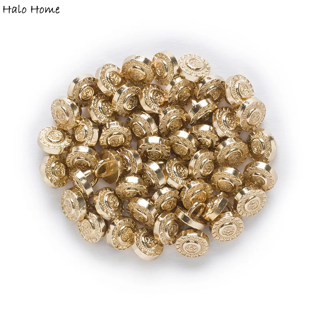 10 шт. Защита от солнца из золотистого металла пуговки одежды рубашка швейный