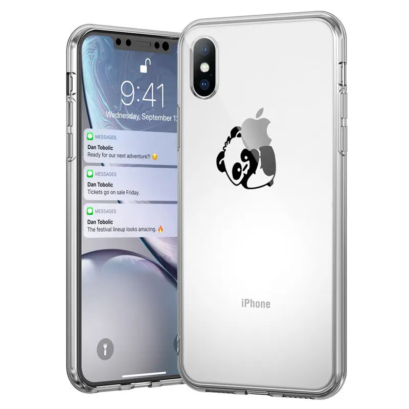 4200 Прозрачный чехол для телефона Ottwn для iPhone 7, 8, 6, 6s Plus, 5, 5S, SE, мягкий ТПУ чехол с милыми мультяшными животными для iPhone X, XR, XS, Max, прозрачный чехол - Цвет: 4200