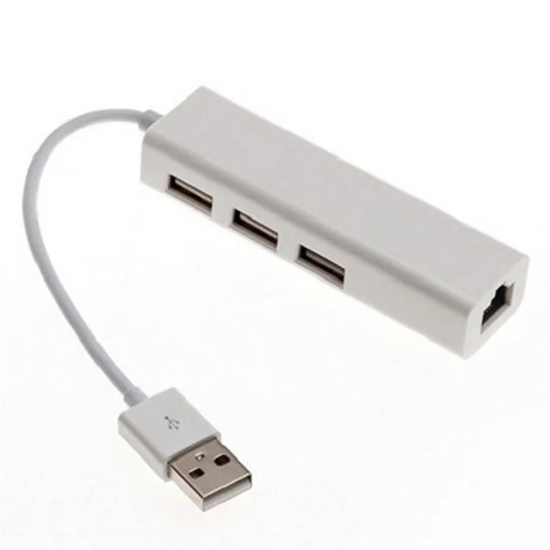 100 Мбит/с Ethernet-USB с 3 USB-портами Φ 2 0 RJ45 сетевая карта USB для Ethernet-адаптера |