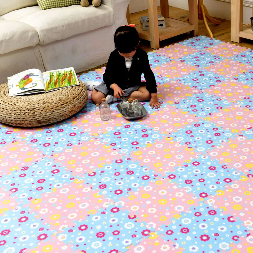 

JCC Petal Style EVA Foam Puzzle Play Mat /kids Rugs carpet Interlocking Exercise Floor for children Tiles 30*30*1cm