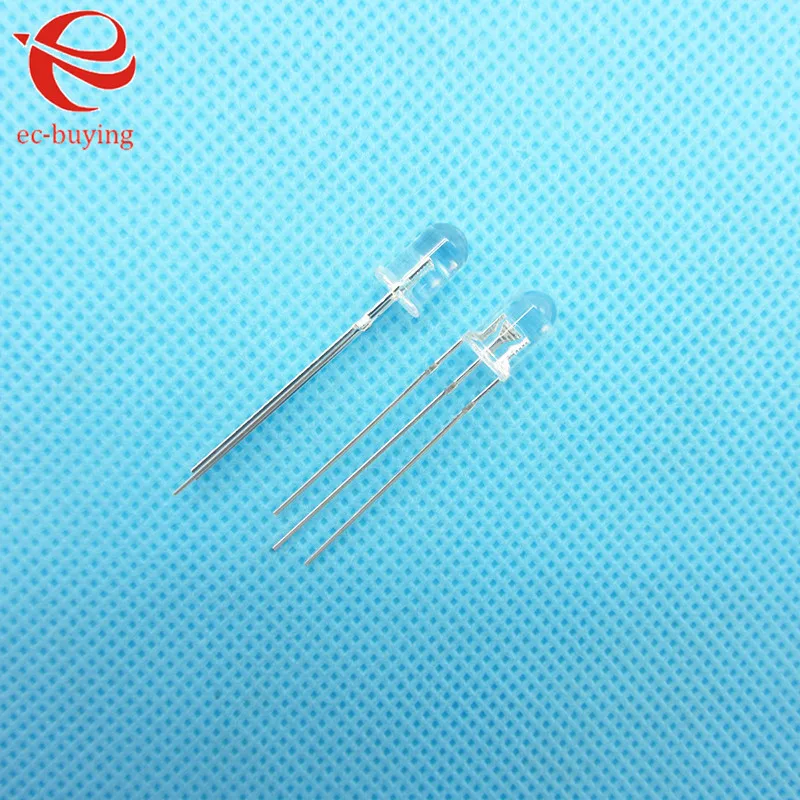 Двухцветный светодиод 3 мм прозрачный общий катод Круглый светоизлучающий диод