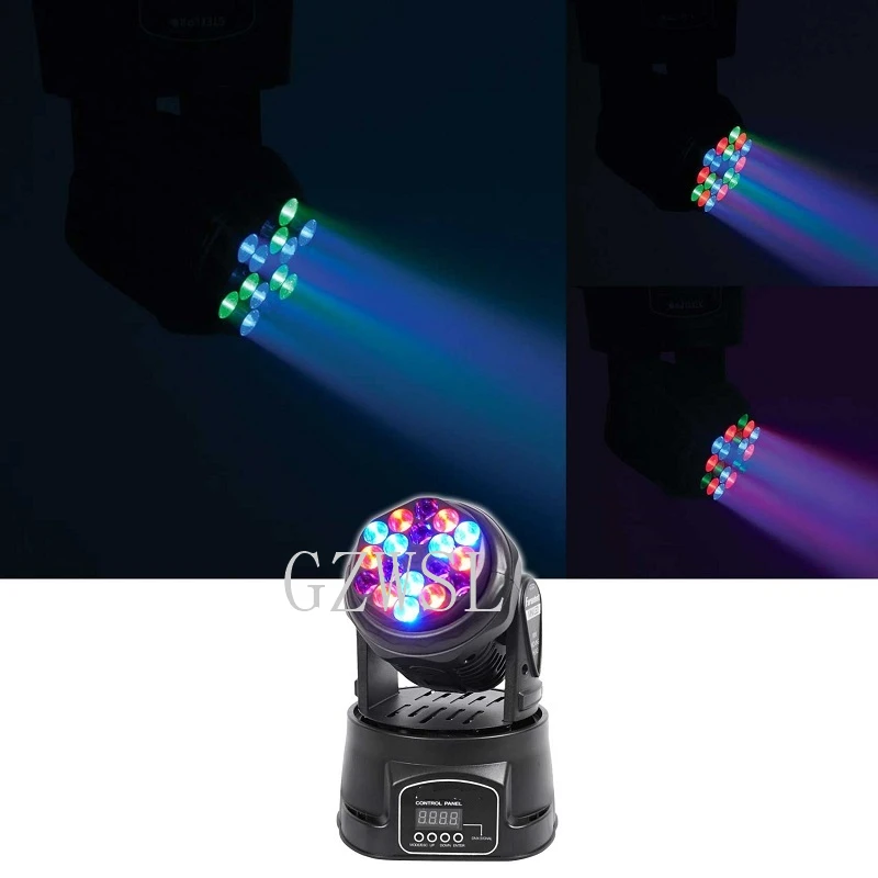 DMX 512 маленький 18*3 Вт RGB светодиодный Moving Head мыть для клуба диско/концерта | Лампы и